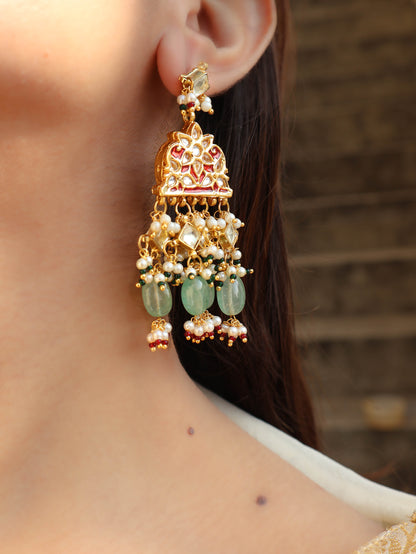 Anaya Meenakari Kundan Earrings
