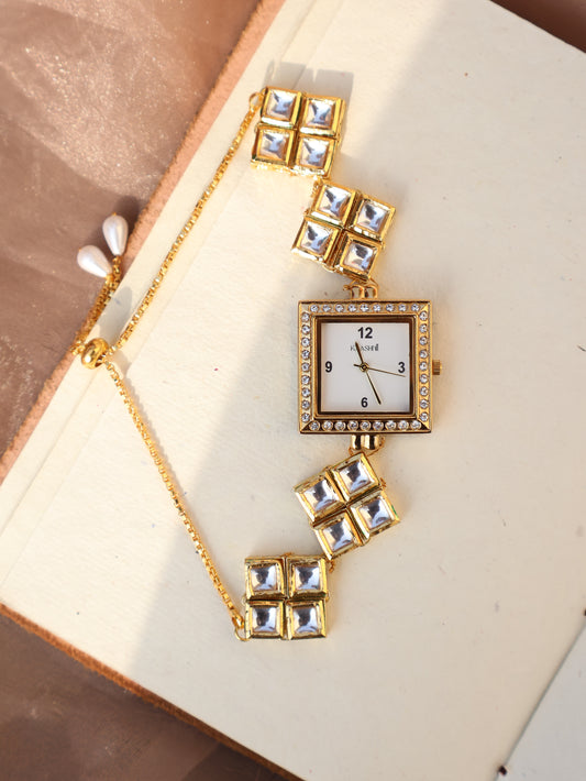Ella Kundan Wrist Watch