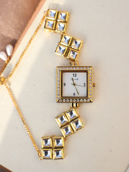 Ella Kundan Wrist Watch