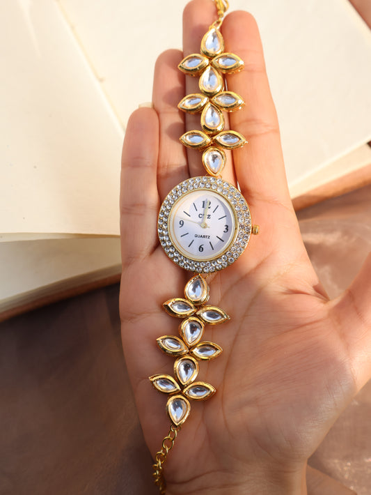 Lilly Kundan Wrist Watch