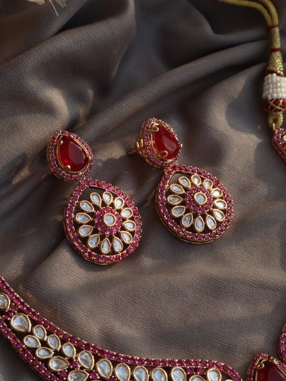 Hemshree Gulab Polki Necklace Set