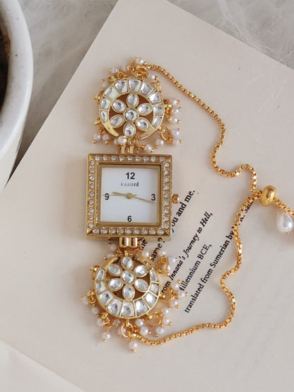 Medha Kundan Wrist Watch