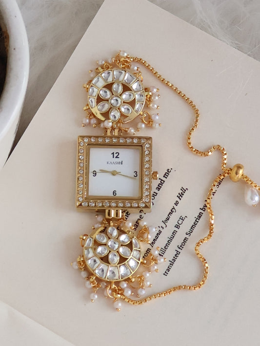 Medha Kundan Wrist Watch
