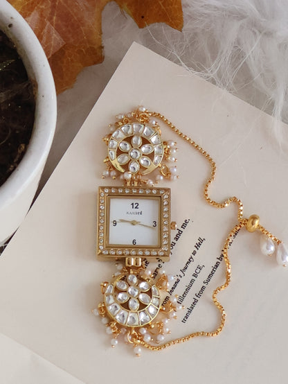 Medha Kundan Wrist Watch