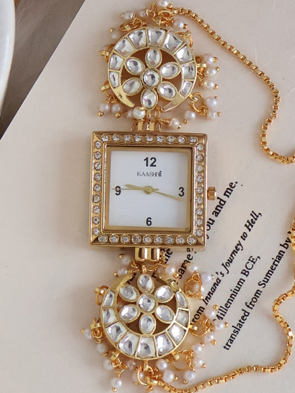 Medha Kundan Wrist Watch