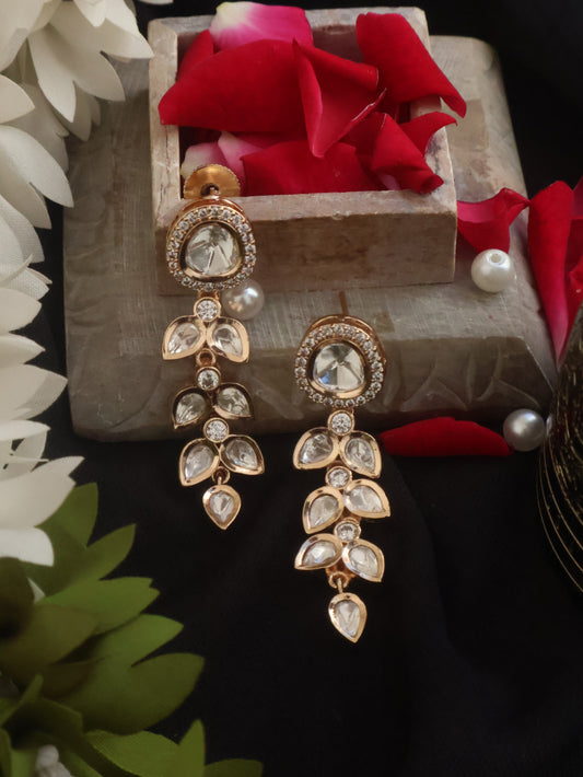 Golden Glow Polki Earrings