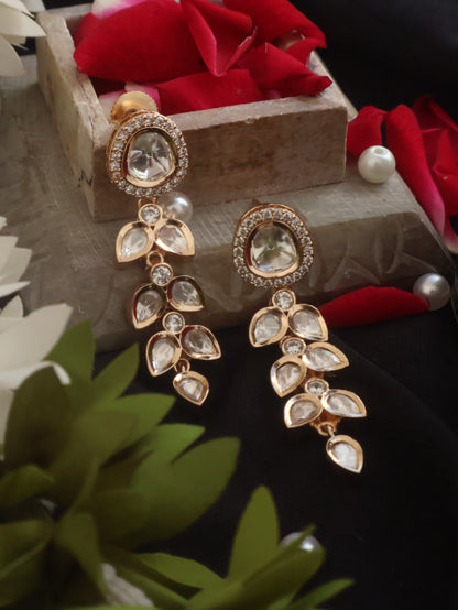 Golden Glow Polki Earrings
