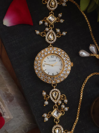 Rangrez Kundan Wrist Watch