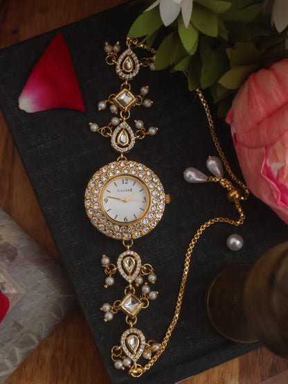 Rangrez Kundan Wrist Watch