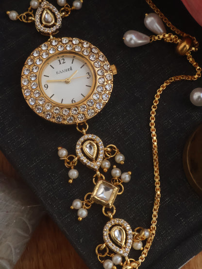 Rangrez Kundan Wrist Watch
