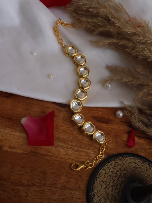 Leher Kundan Bracelet