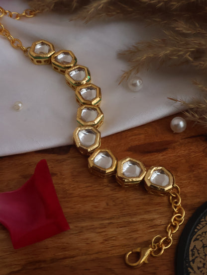 Leher Kundan Bracelet
