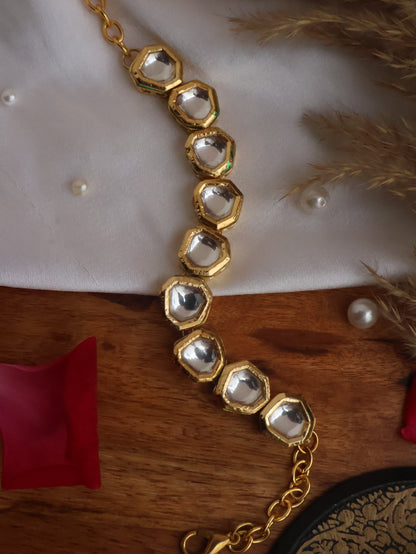 Leher Kundan Bracelet