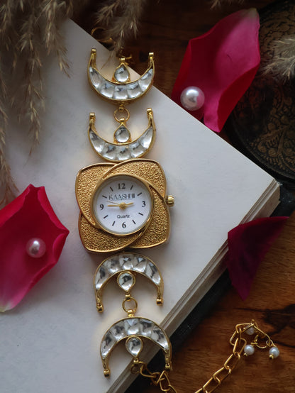 Elvira Kundan Wrist Watch