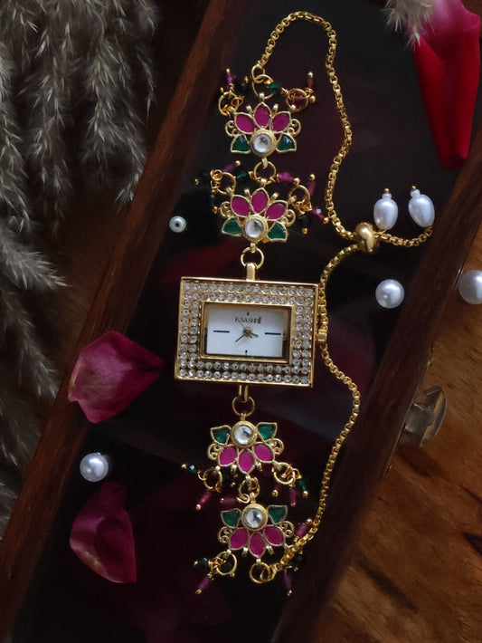 Kamal Kundan Wrist Watch