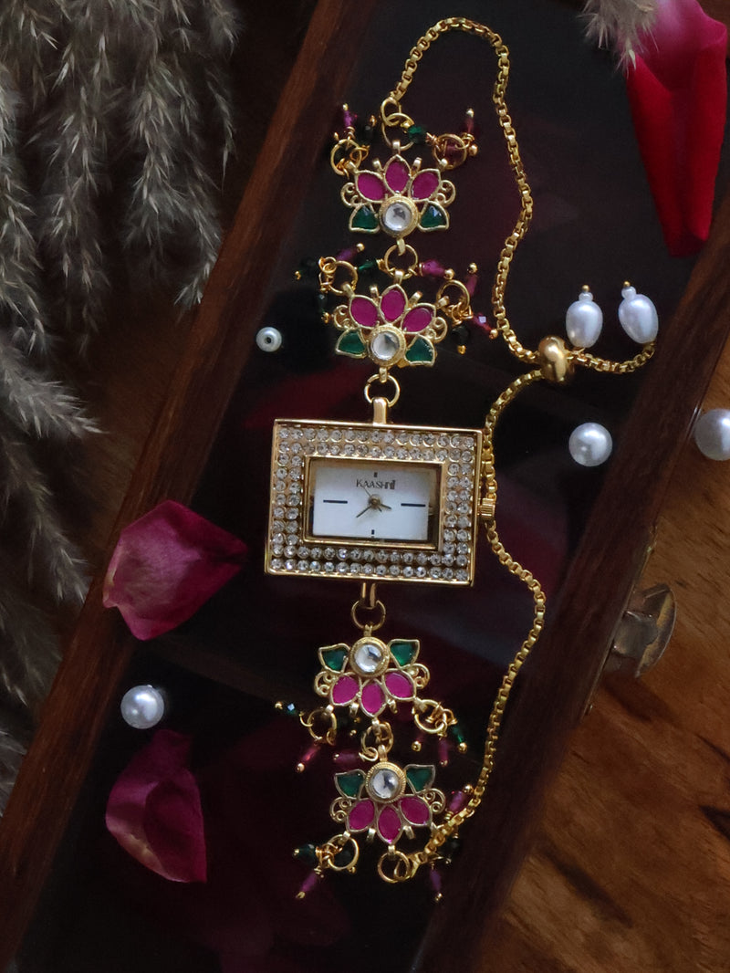 Kamal Kundan Wrist Watch