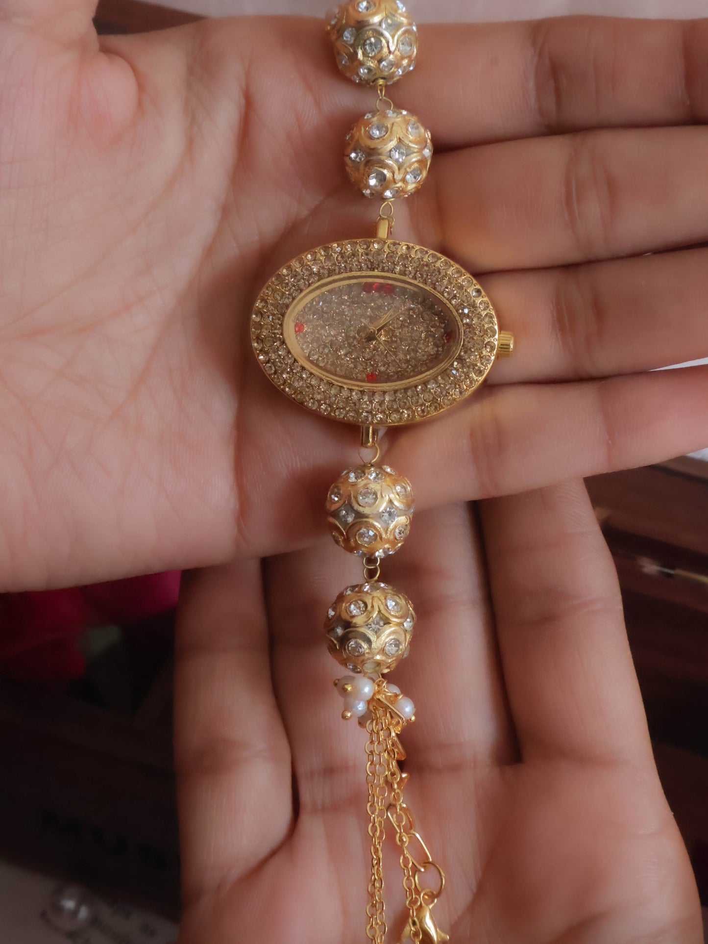 Deemri Jadau Jhumka Wrist Watch