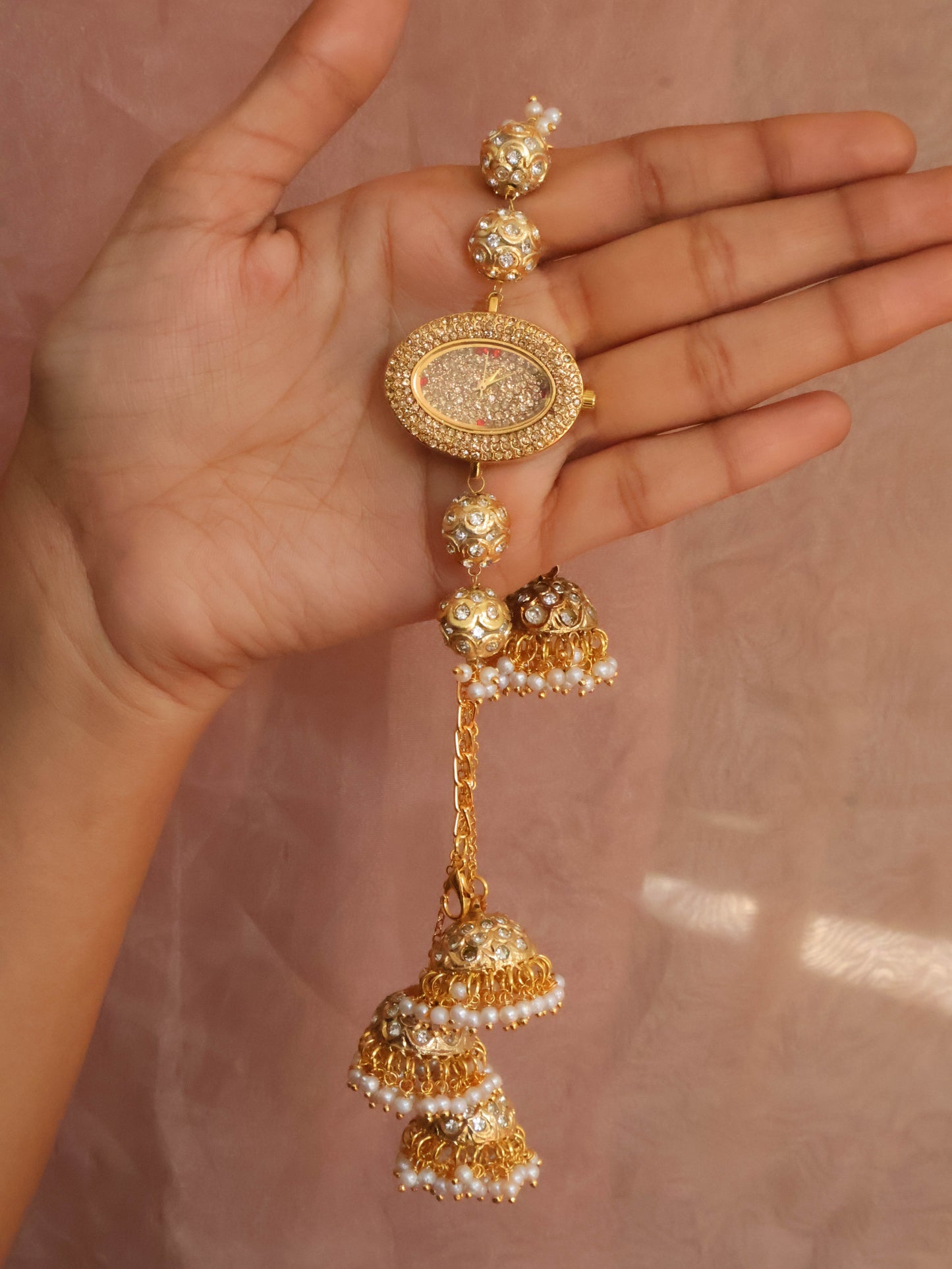 Deemri Jadau Jhumka Wrist Watch