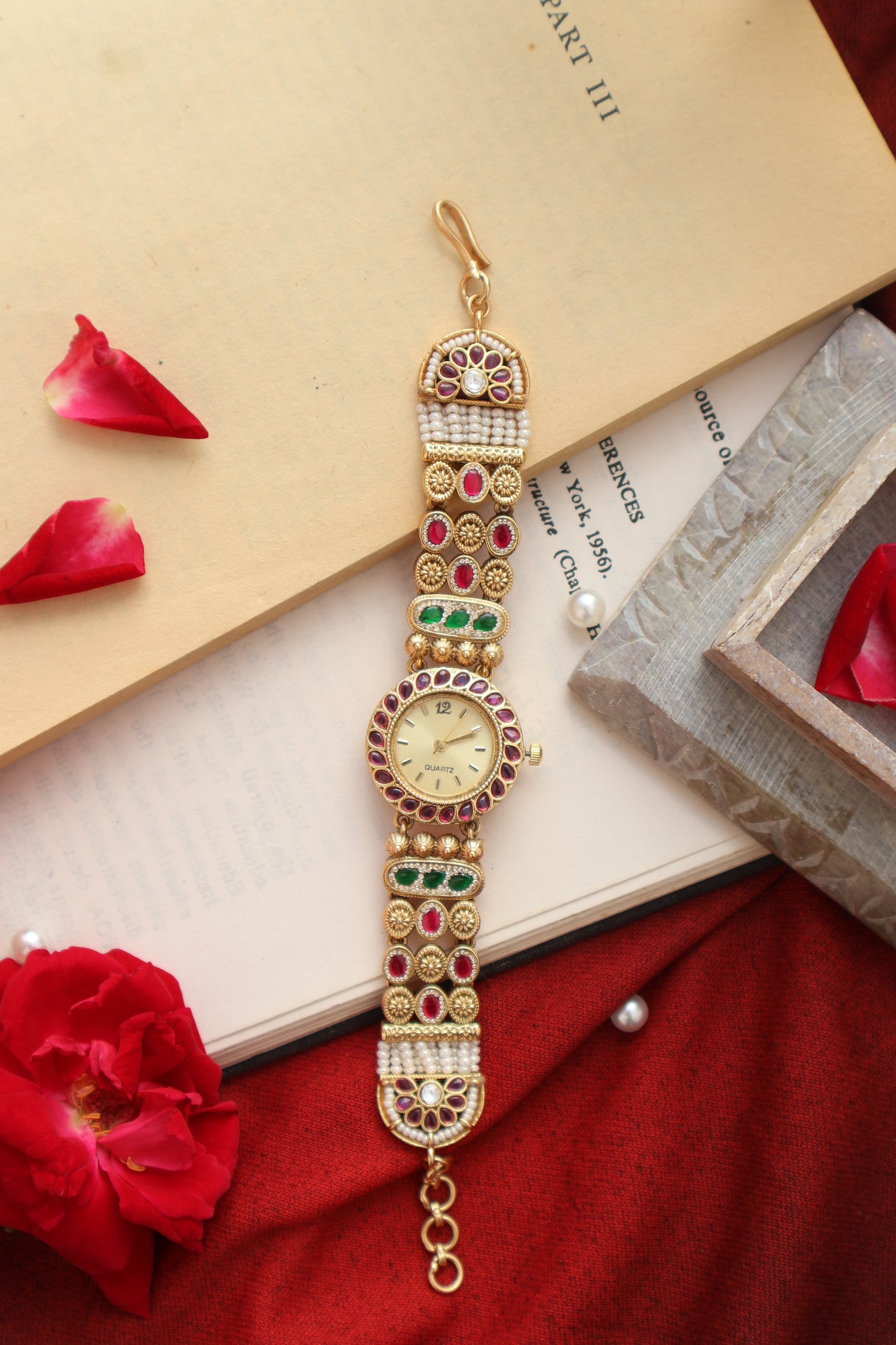 Ratnika Kundan Wrist Watch