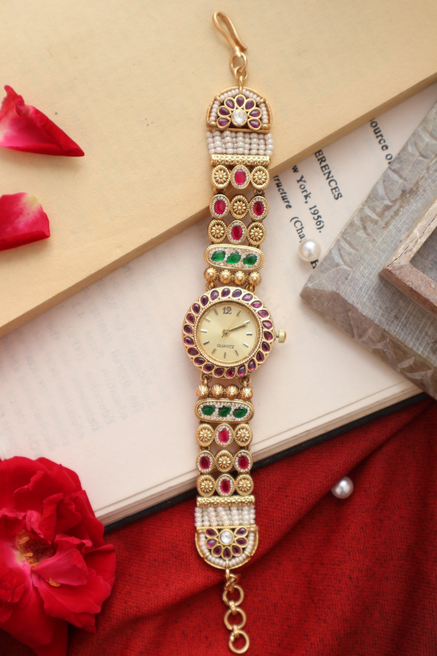 Ratnika Kundan Wrist Watch