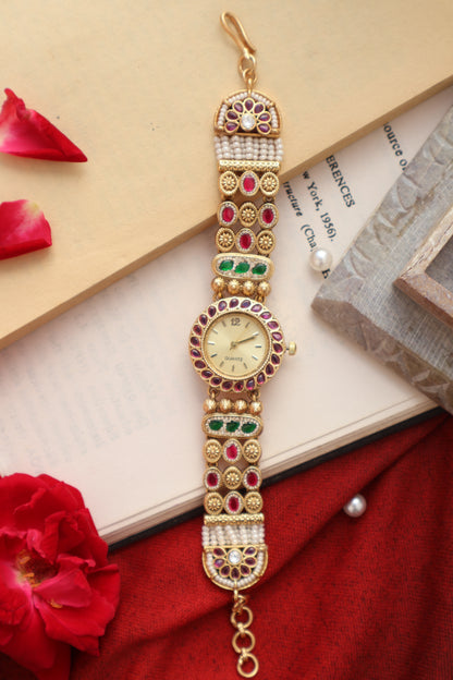 Ratnika Kundan Wrist Watch
