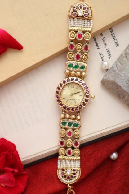 Ratnika Kundan Wrist Watch