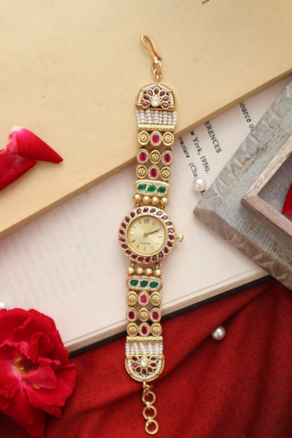 Ratnika Kundan Wrist Watch