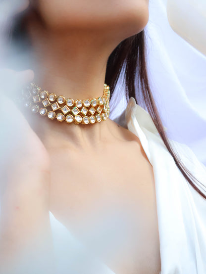 Huda Kundan Choker Necklace