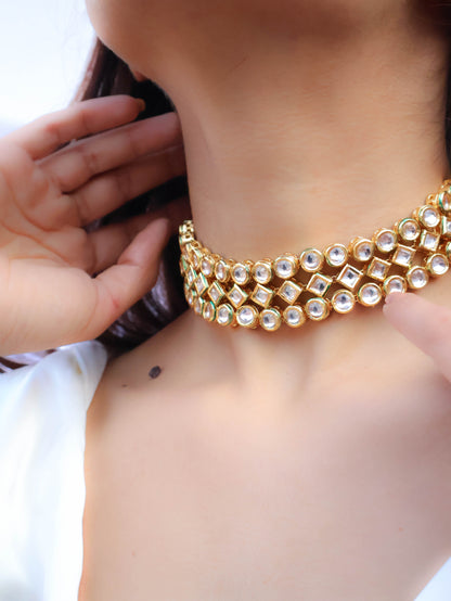 Huda Kundan Choker Necklace