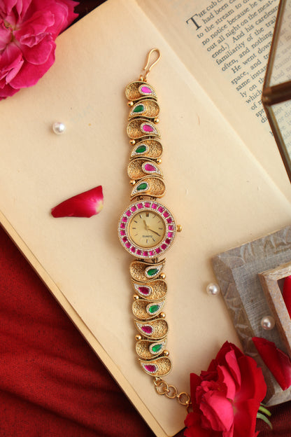 Meher Kundan Wrist Watch
