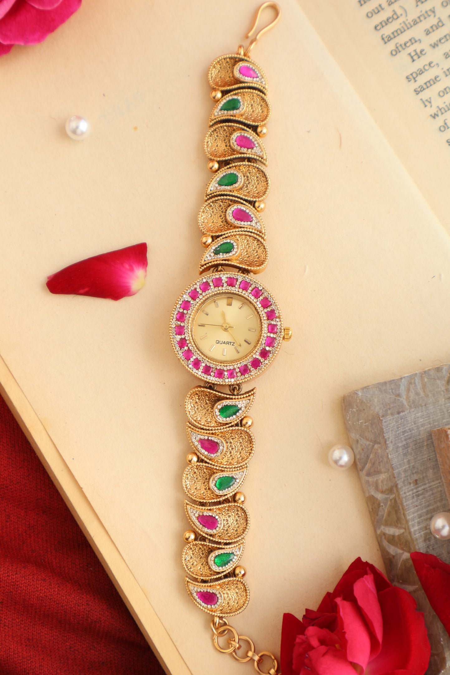 Meher Kundan Wrist Watch