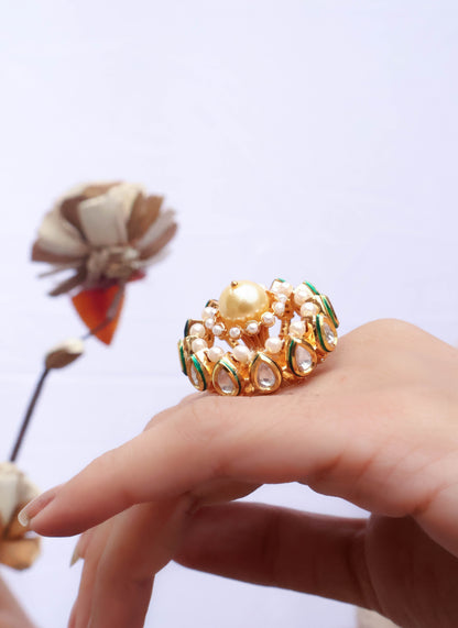 Vishwa Cocktail Kundan Ring