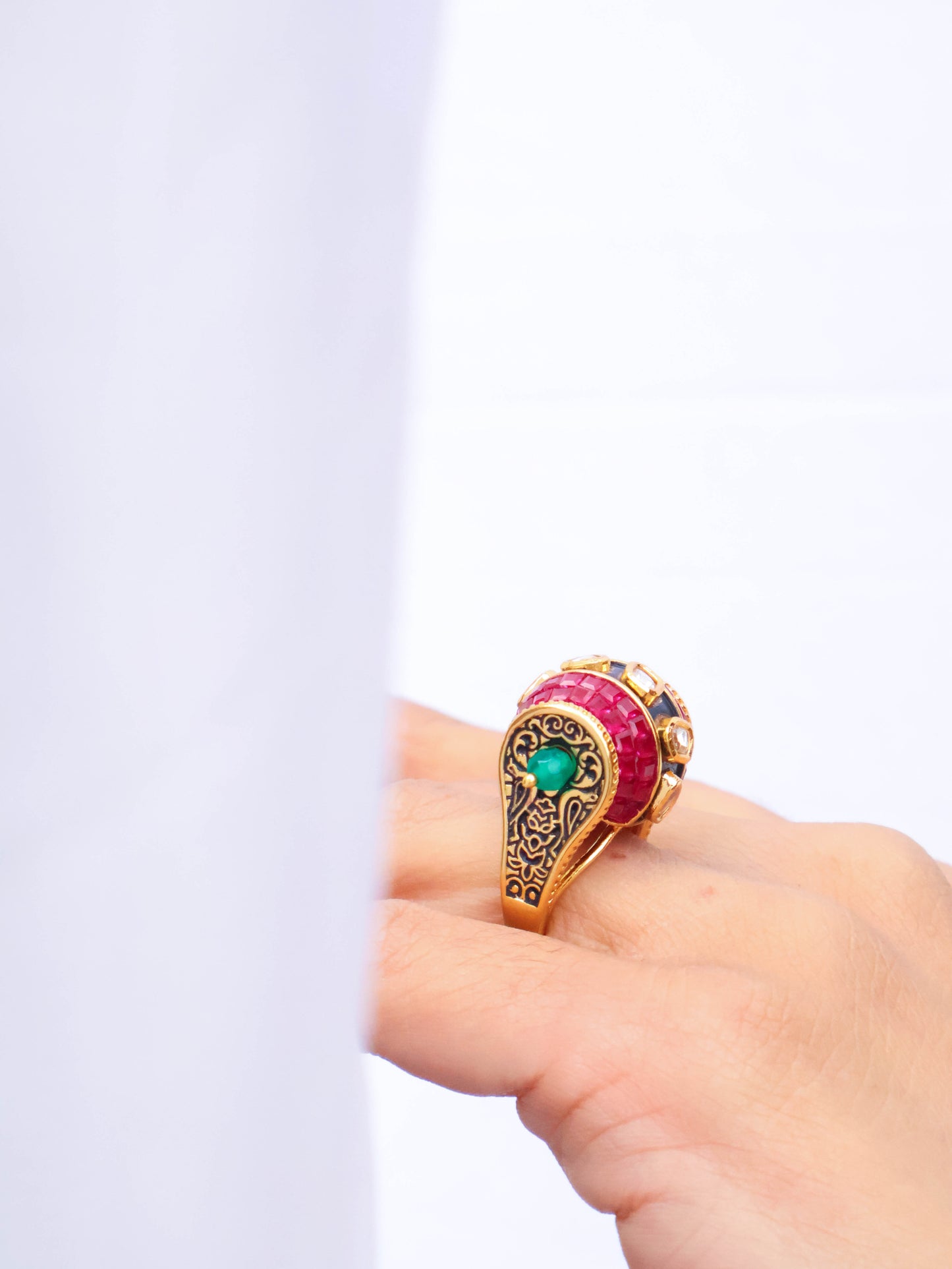 Renee Ruby Kundan Ring