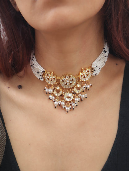 Shadaf Kundan Pearls Choker Necklace