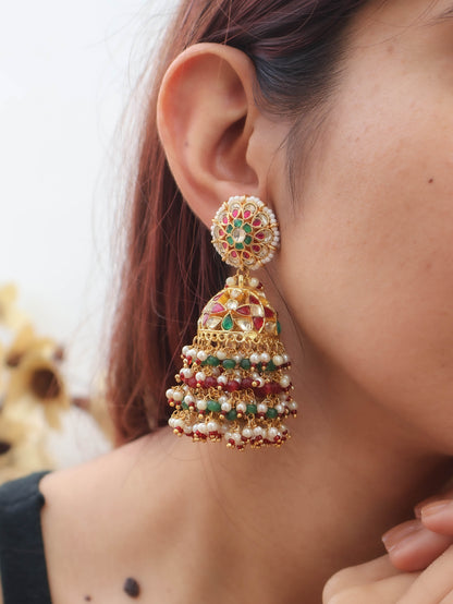 Anisha Kundan Jhumka Earrings