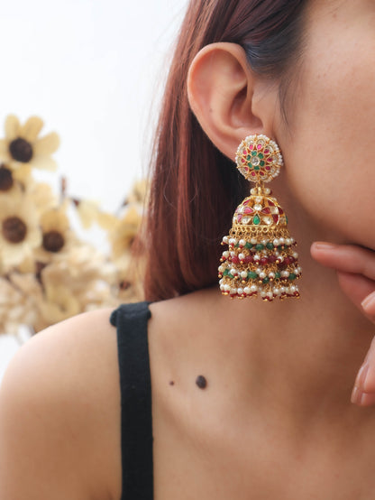 Anisha Kundan Jhumka Earrings