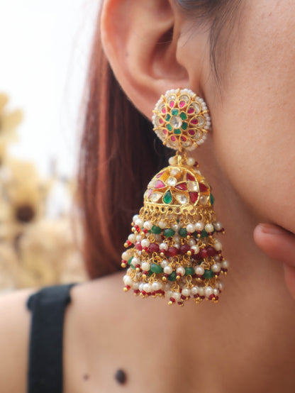 Anisha Kundan Jhumka Earrings