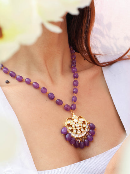 Welda Purple Pendant Necklace