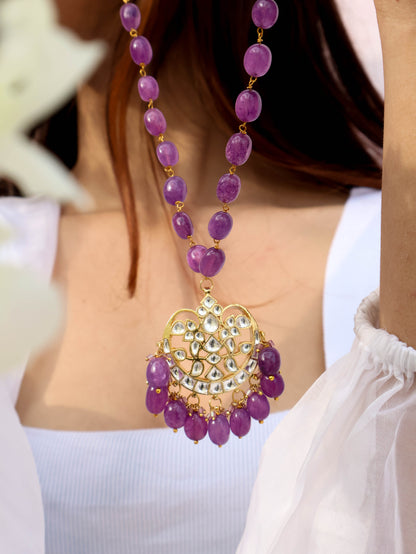 Welda Purple Pendant Necklace