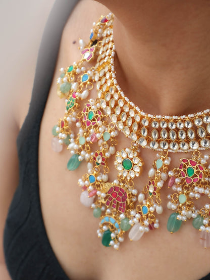Nimrat Multicoloured Kundan Necklace