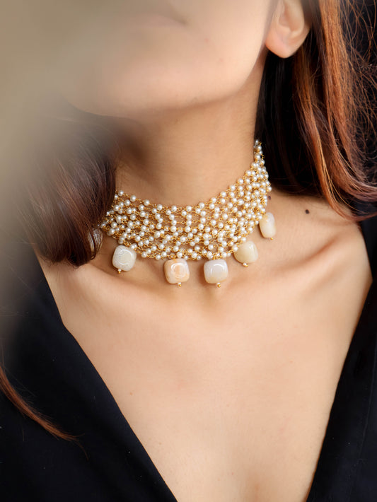 Sahar Pearl Choker Necklace