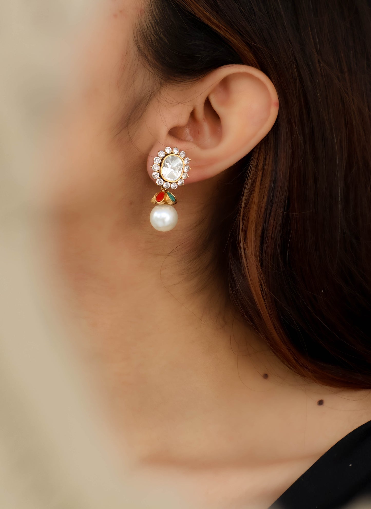 Zaroon Multicolored Stud Earrings