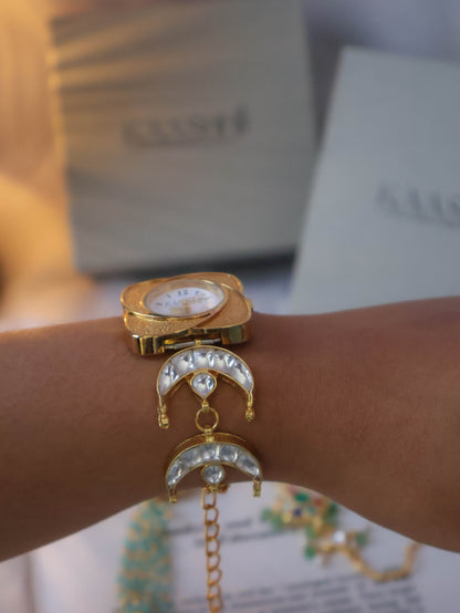 Elvira Kundan Wrist Watch
