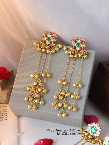 Zevar Kundan Ghungroo Earrings