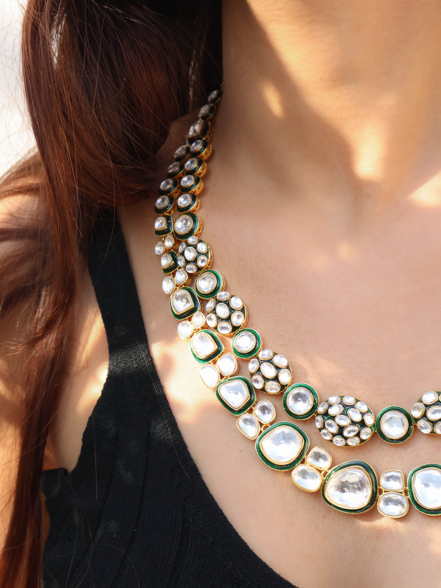 Ihab Polki Necklace Set