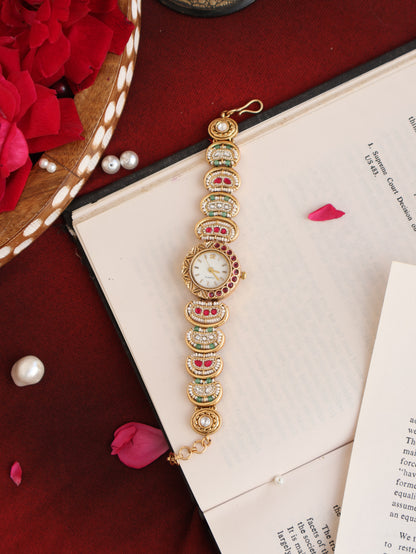Sirat Kundan Wrist Watch