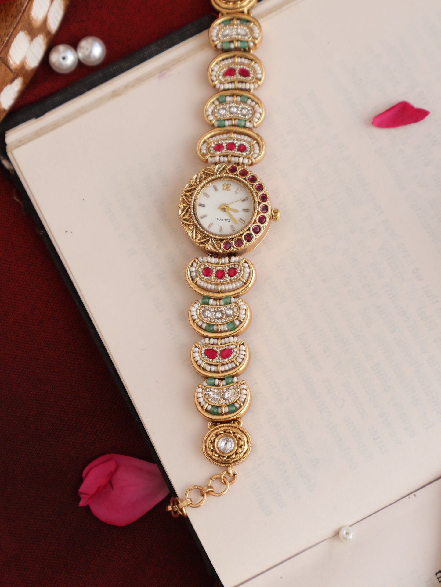 Sirat Kundan Wrist Watch