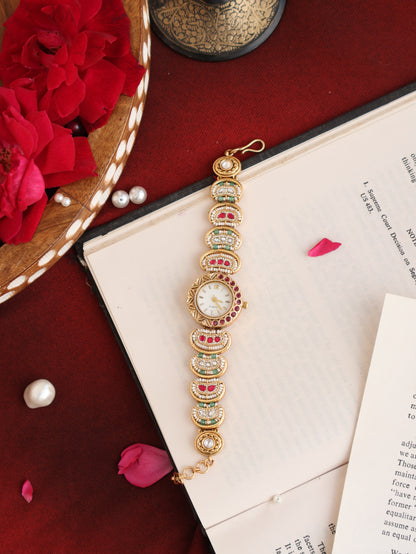 Sirat Kundan Wrist Watch