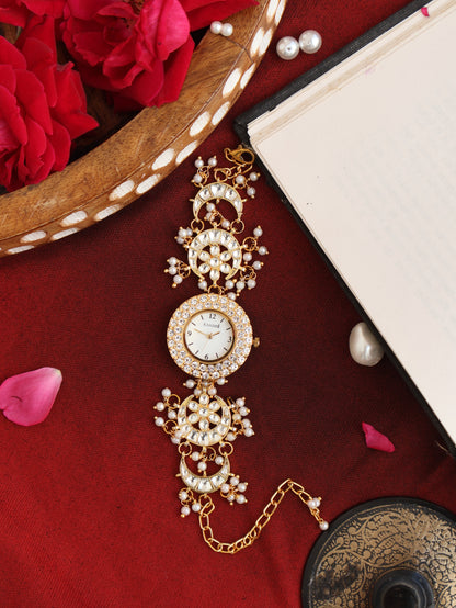 Zayna Kundan Wrist Watch