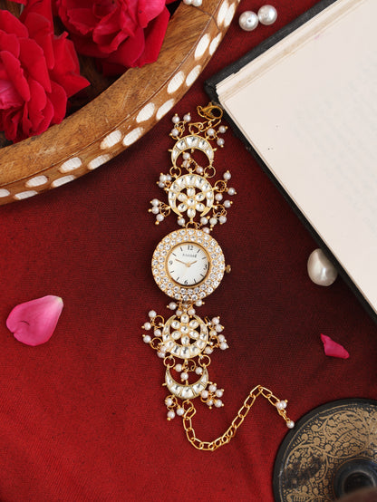 Zayna Kundan Wrist Watch